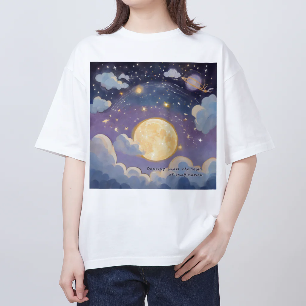 hydrangea-macrophyllaのDancing under the stars of imagination. オーバーサイズTシャツ