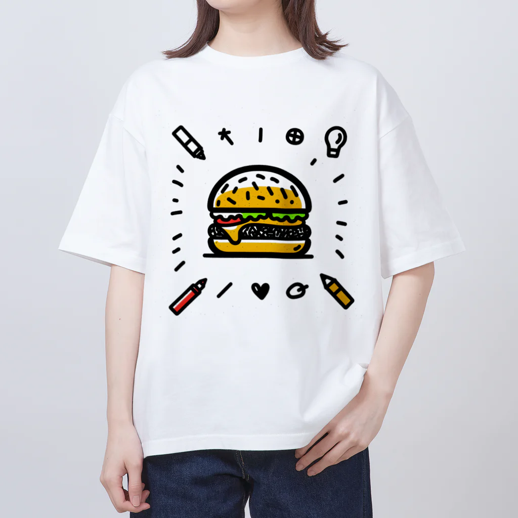 Nのハンバーガーくん オーバーサイズTシャツ