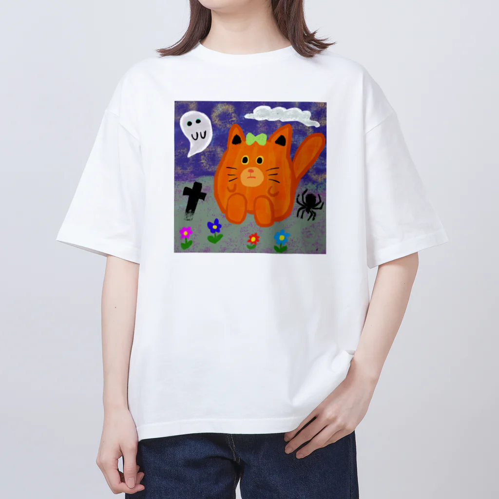 sara nerdのねこかぼちゃ Oversized T-Shirt