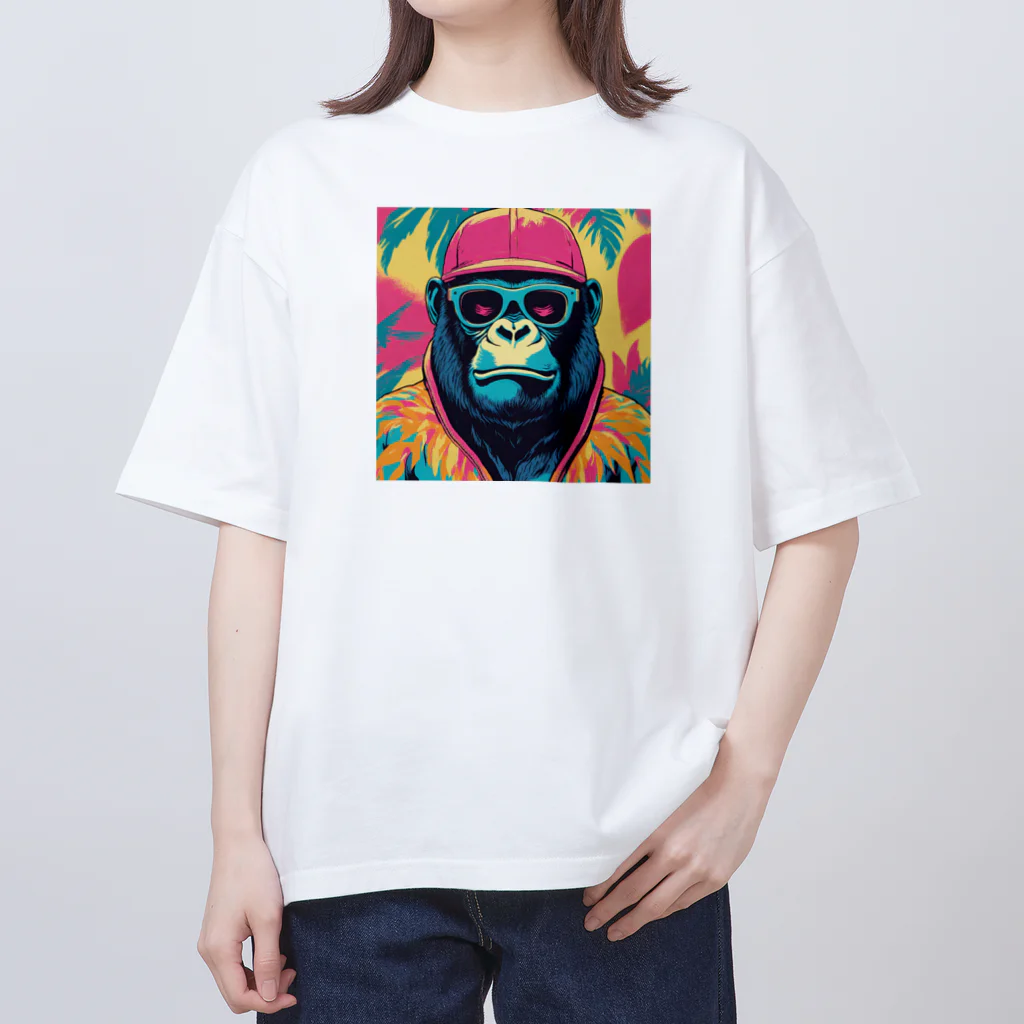 マジカルメッセージのラッパーゴリラ Oversized T-Shirt