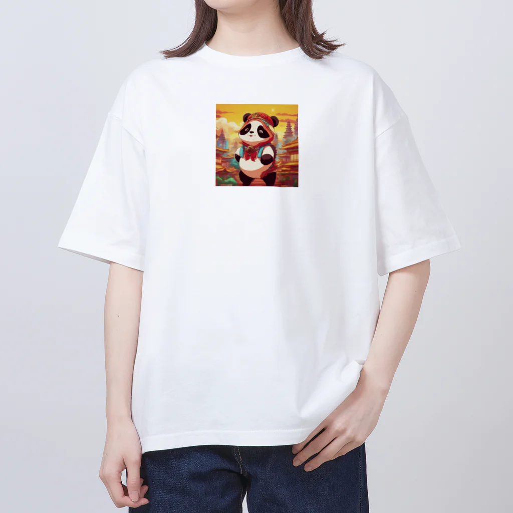 crazypanda2の冒険パンダ Oversized T-Shirt