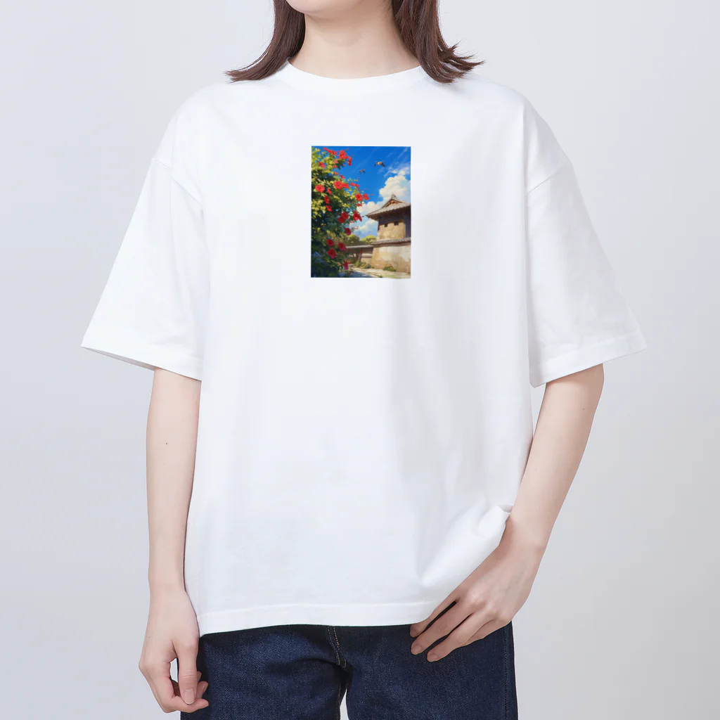 AQUAMETAVERSEの沖縄の風景描写　なでしこ1478 オーバーサイズTシャツ