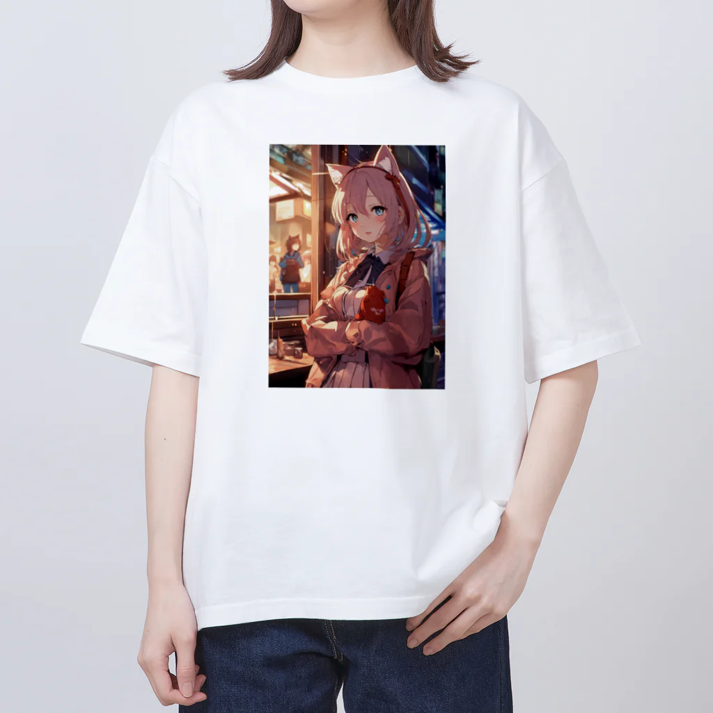 AI美女の館の二次元の女の子 Oversized T-Shirt