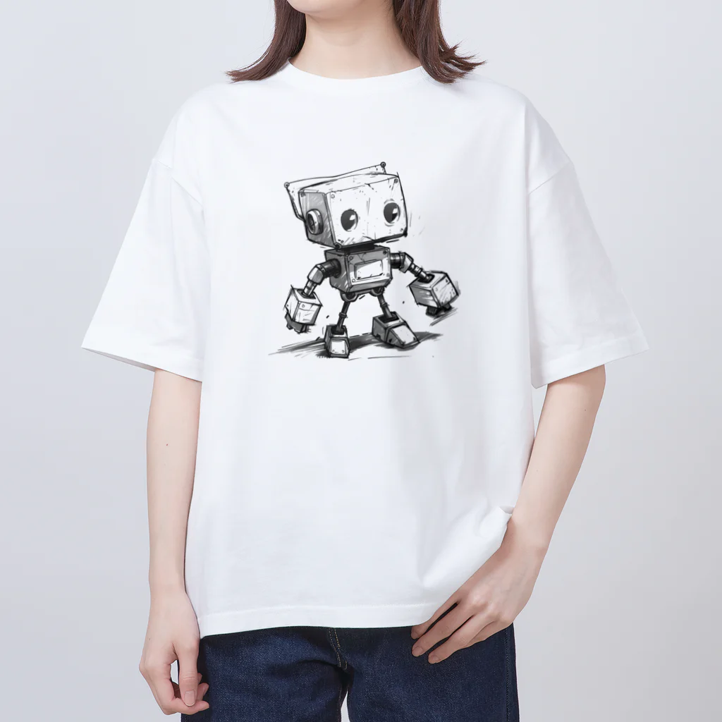 Sachi0625のレトロ戦闘ロボットＣ Oversized T-Shirt