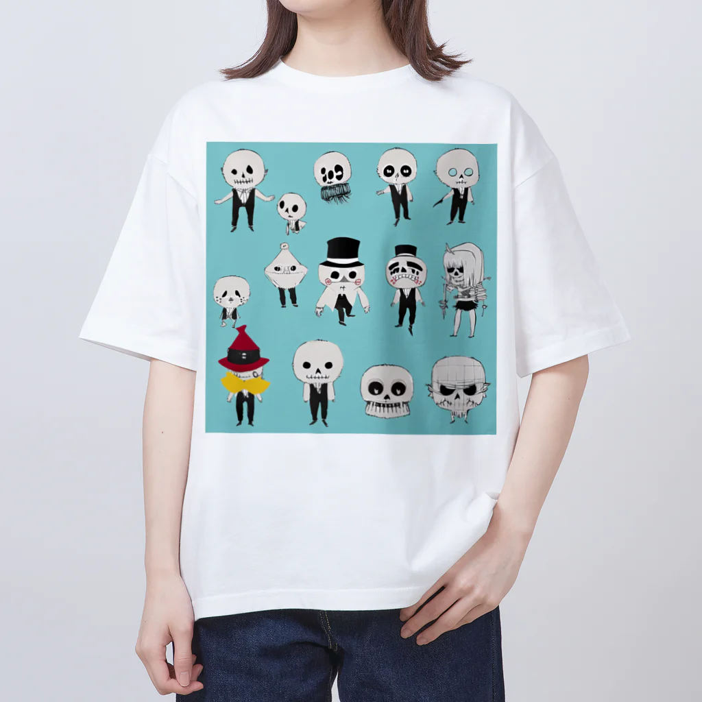 MEGROOVEのドクロいっぱい💀 オーバーサイズTシャツ