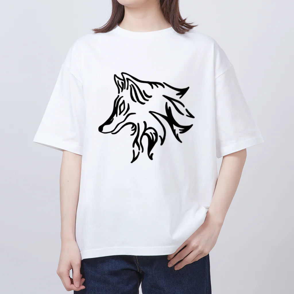 ぽんsの狐 オーバーサイズTシャツ