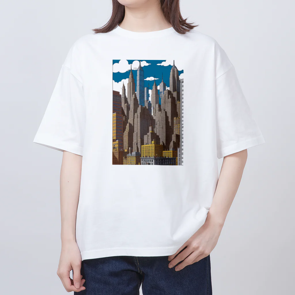 Chop Storeの都会の街並み Oversized T-Shirt