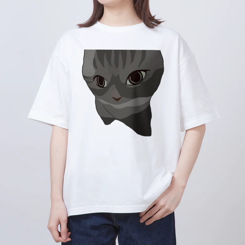 手書きイラストで猫ミームのチピチャパネコ2 オーバーサイズTシャツ