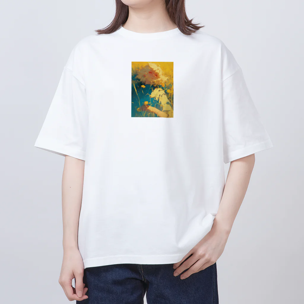 AQUAMETAVERSEの昼寝　なでしこ1478 オーバーサイズTシャツ