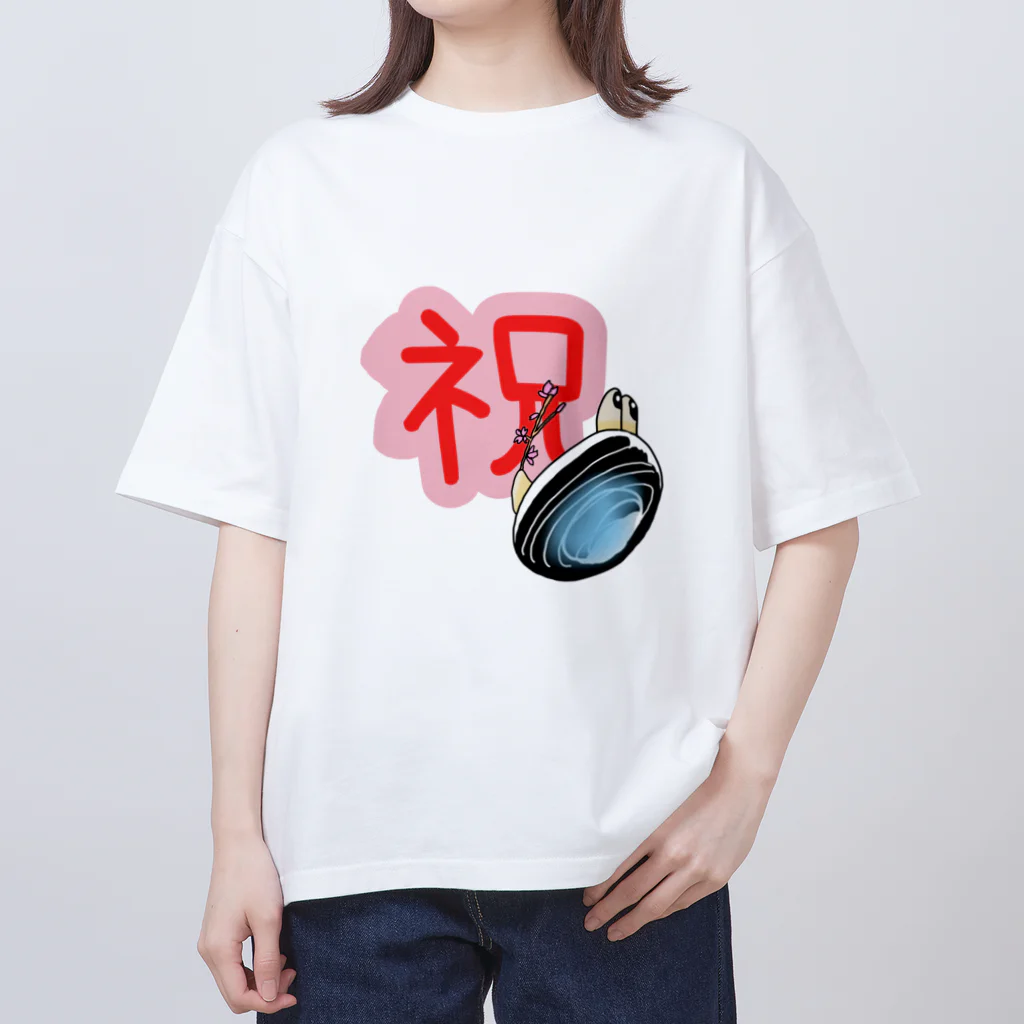 Simizimi_sizimiのしみじみしじみのお祝いの桜 オーバーサイズTシャツ