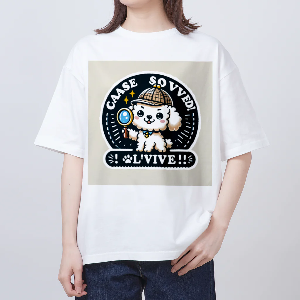 keikei5の探偵ごっこが大好きな、かわいらしいトイプードル Oversized T-Shirt