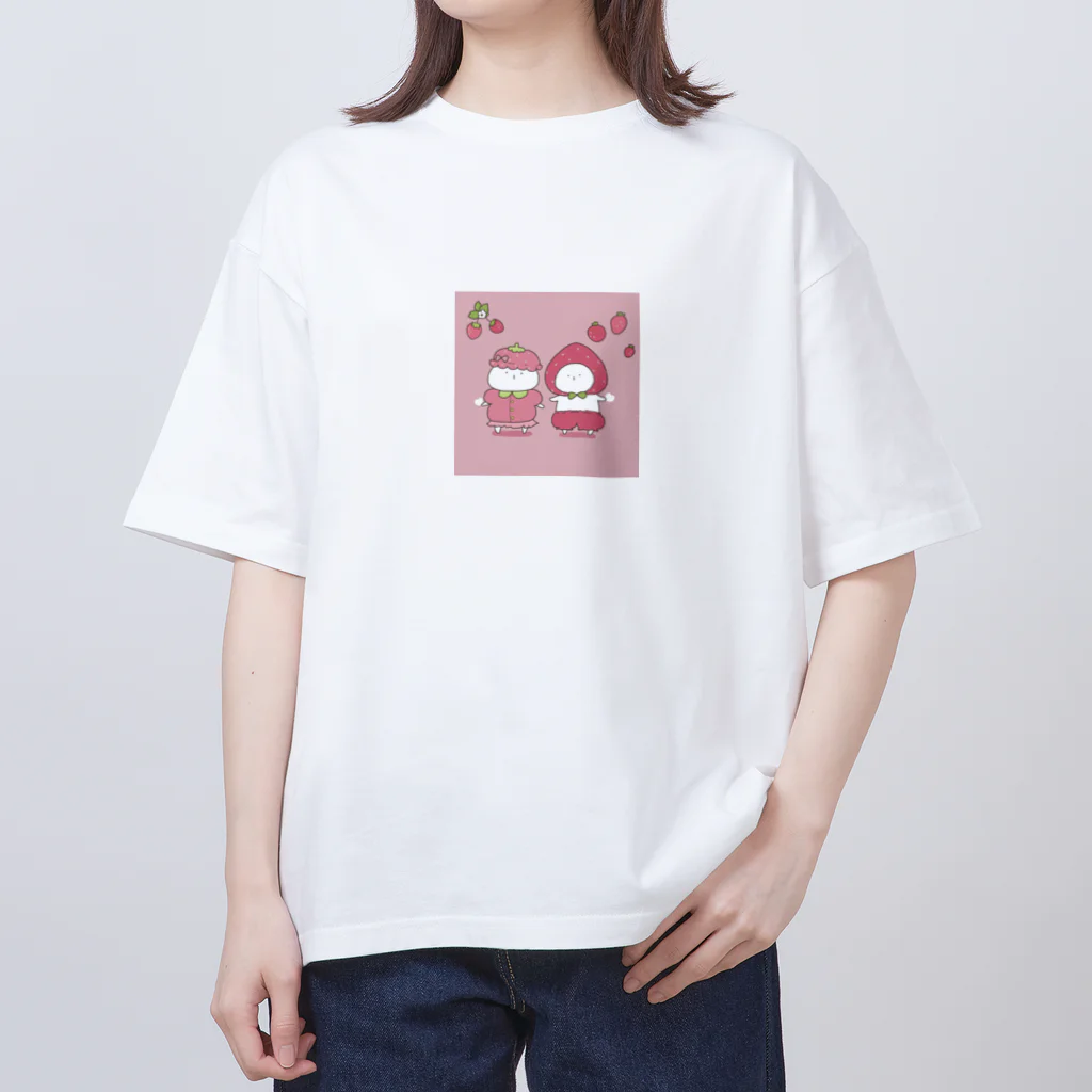 ‪︎‬♥︎sumin‪︎‬♥︎のいちごなうさぎ オーバーサイズTシャツ