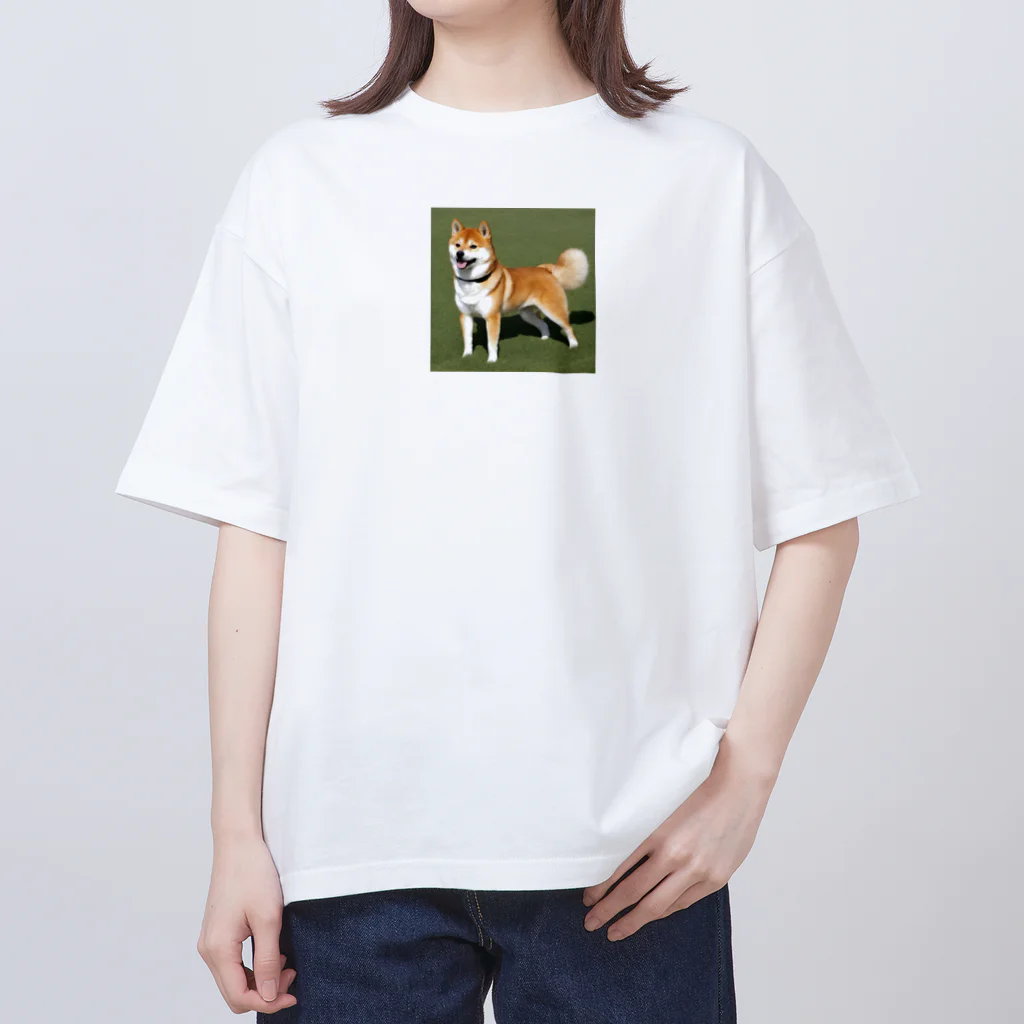 柴犬大好きマンのかわいい柴犬　赤毛 Oversized T-Shirt