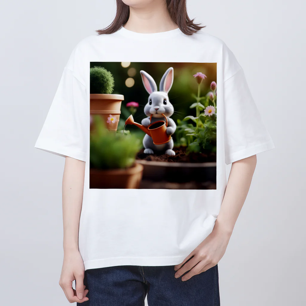 ryosamaのうさぎのMokoちゃん オーバーサイズTシャツ