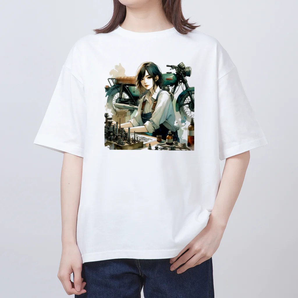 ヨーカズのバイク女子サキ Oversized T-Shirt