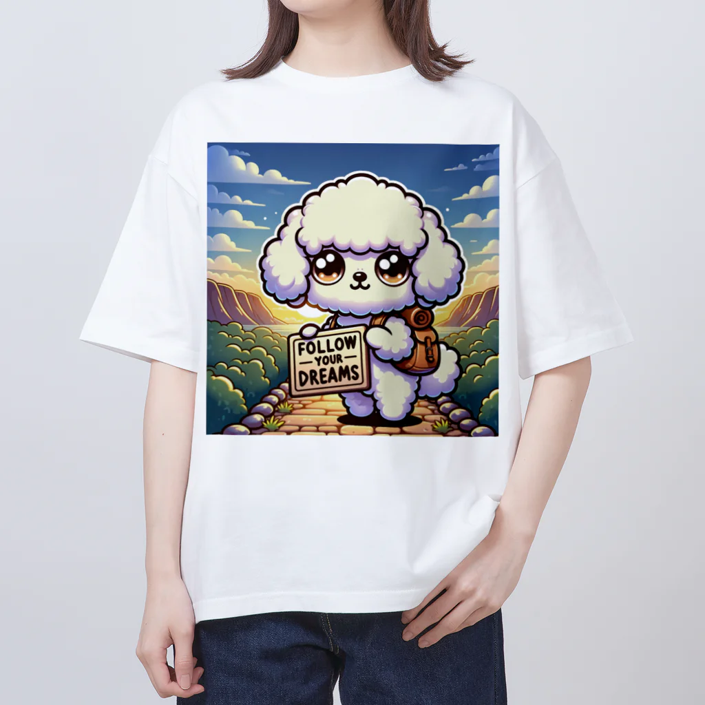 keikei5の華やかで愛らしいトイプードル Oversized T-Shirt