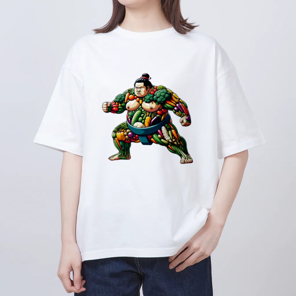 太い居候のお野菜力士 Oversized T-Shirt