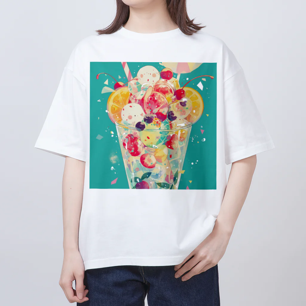 AQUAMETAVERSEの華やかな果実のシンフォニー Marsa 106 Oversized T-Shirt