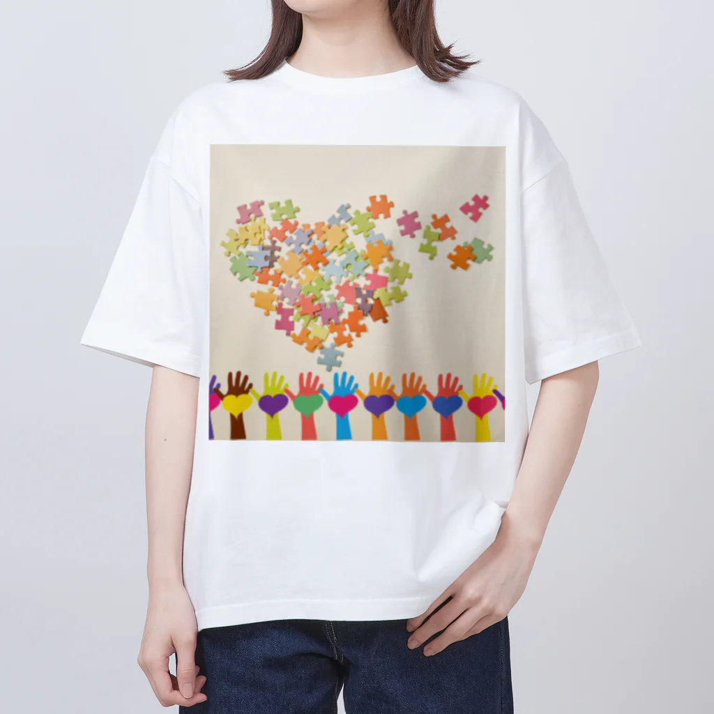 Happiness Home Marketのハートフルフル オーバーサイズTシャツ