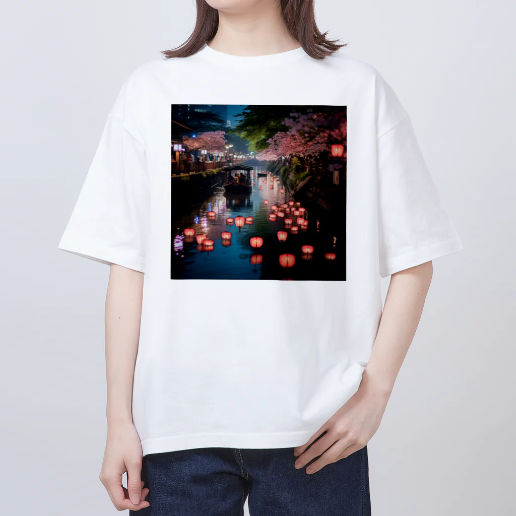 AQUAMETAVERSEの灯籠　なでしこ1478 オーバーサイズTシャツ