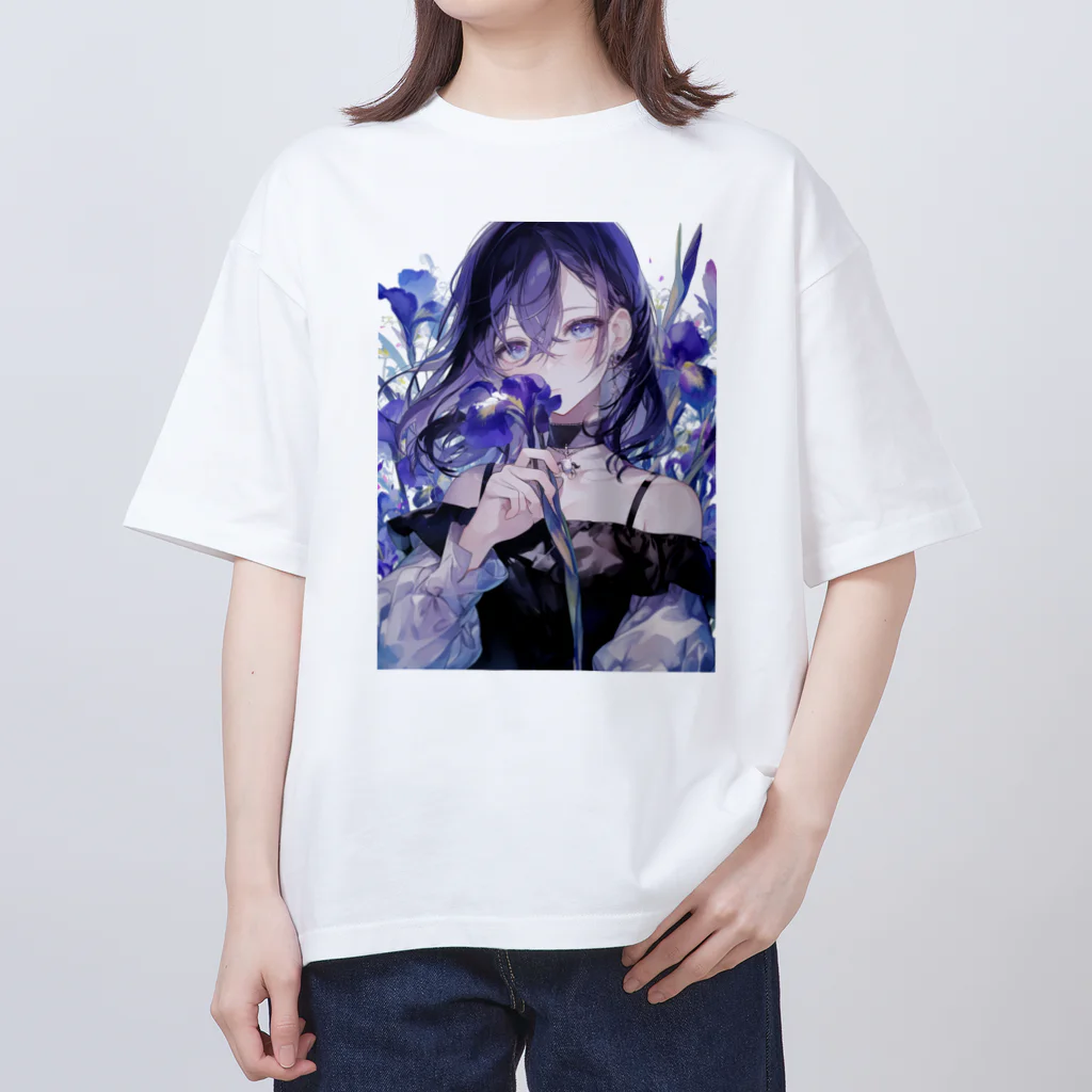 AQUAMETAVERSEの花菖蒲の優美な香り　BLUE PLUM  691 Oversized T-Shirt