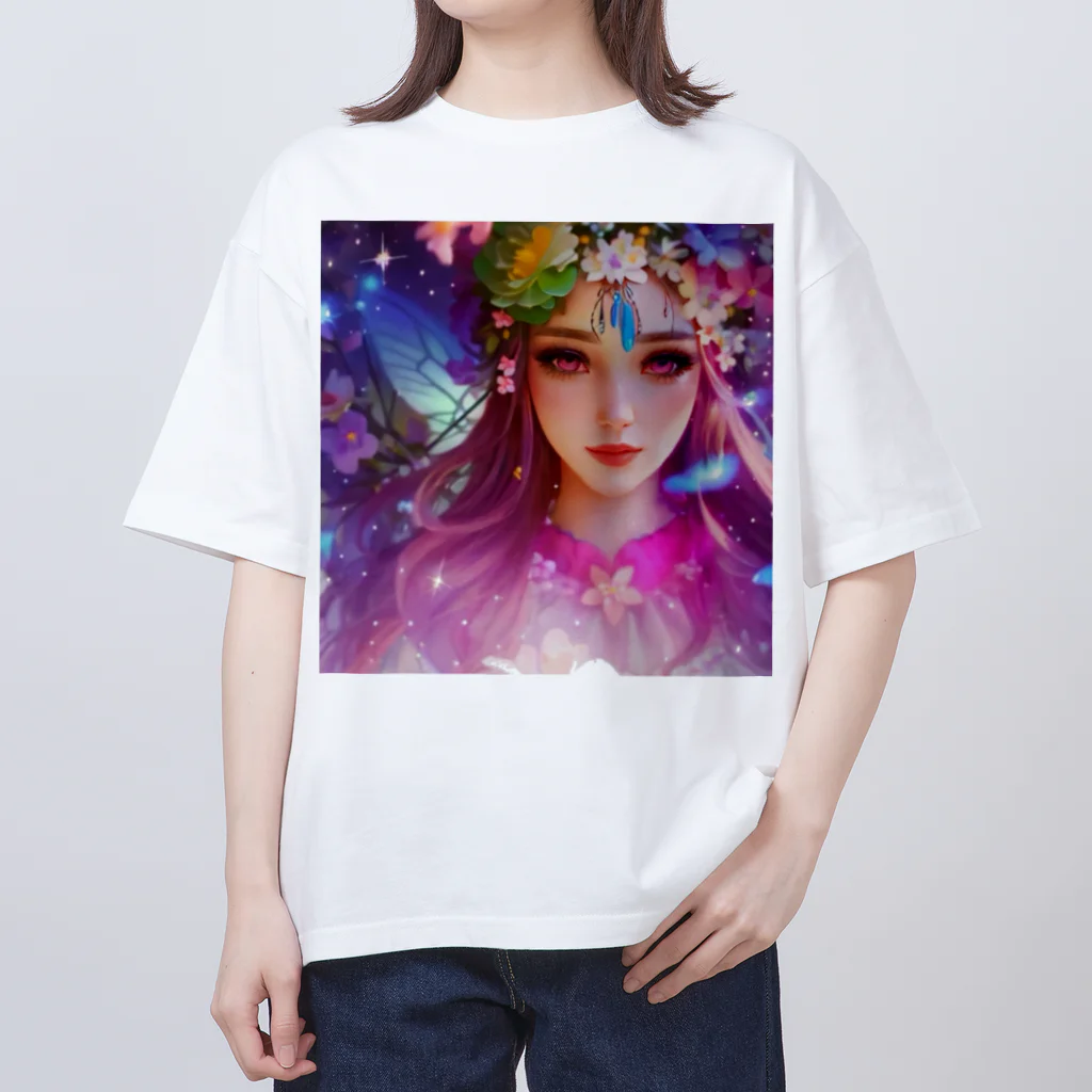 💖宇宙整体♪🌈♪こころからだチャンネル♪💖の宇宙女神様 オーバーサイズTシャツ