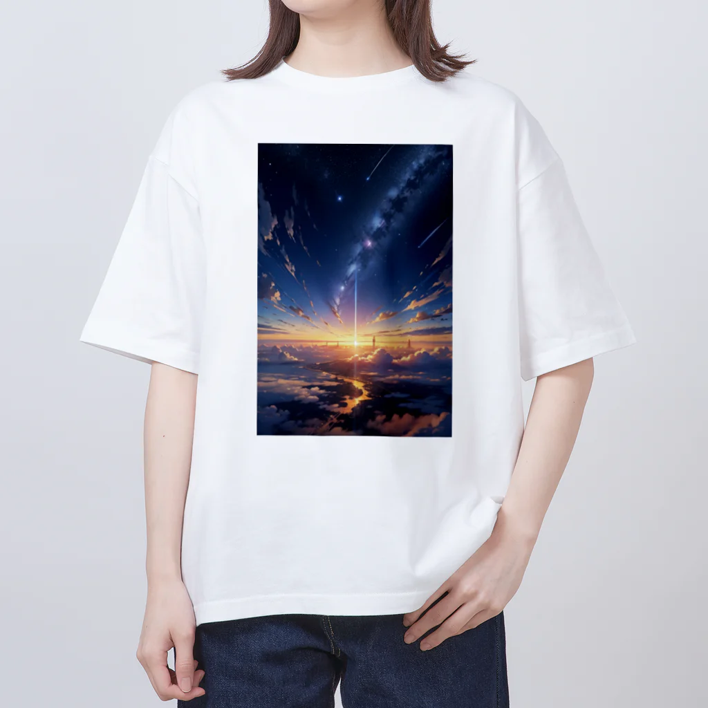 モノモノクローゼットの夜空と天の川 オーバーサイズTシャツ