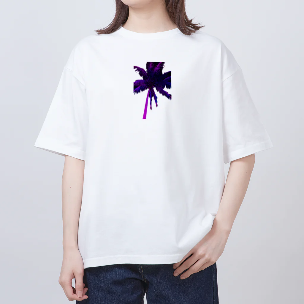 sqyqqのネオンヤシの木 Oversized T-Shirt