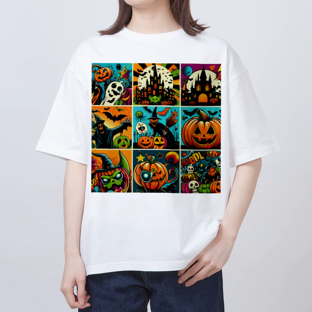 momonekokoのポップなハロウィン オーバーサイズTシャツ