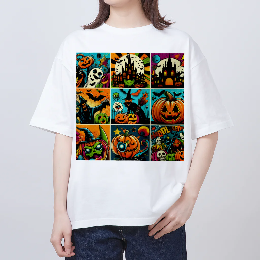 momonekokoのポップなハロウィン Oversized T-Shirt