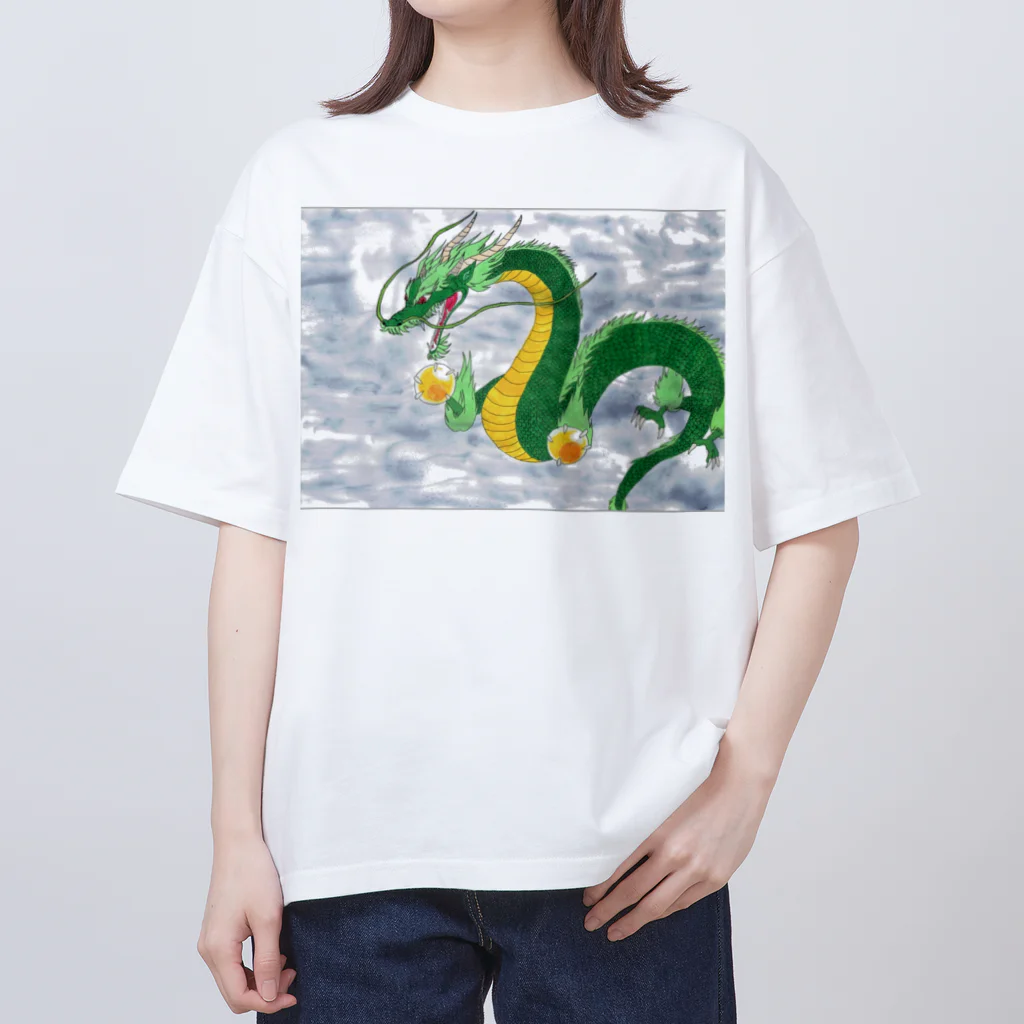Daria tanakaの龍神&雲 オーバーサイズTシャツ