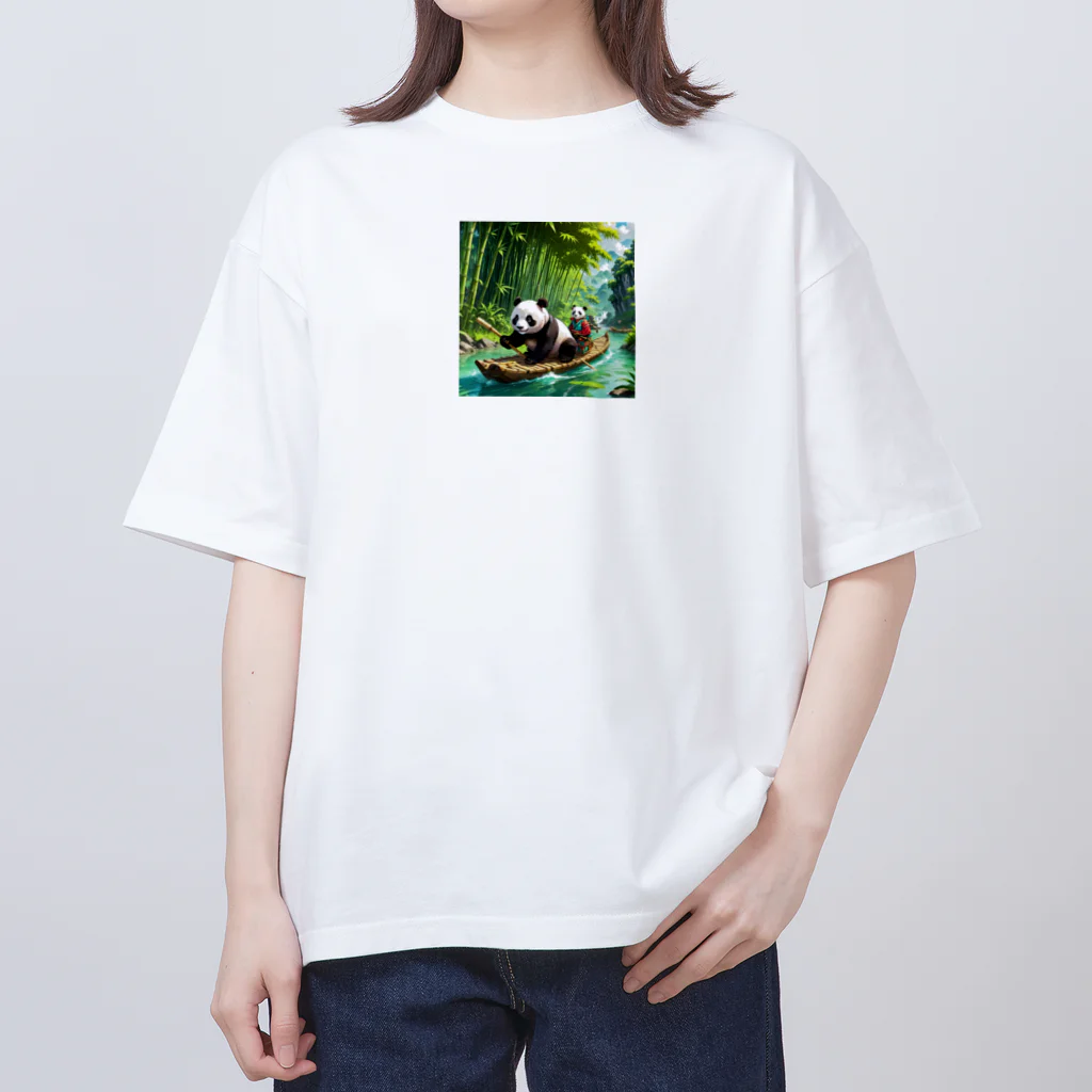 nagisa_riumanの冒険パンダ オーバーサイズTシャツ