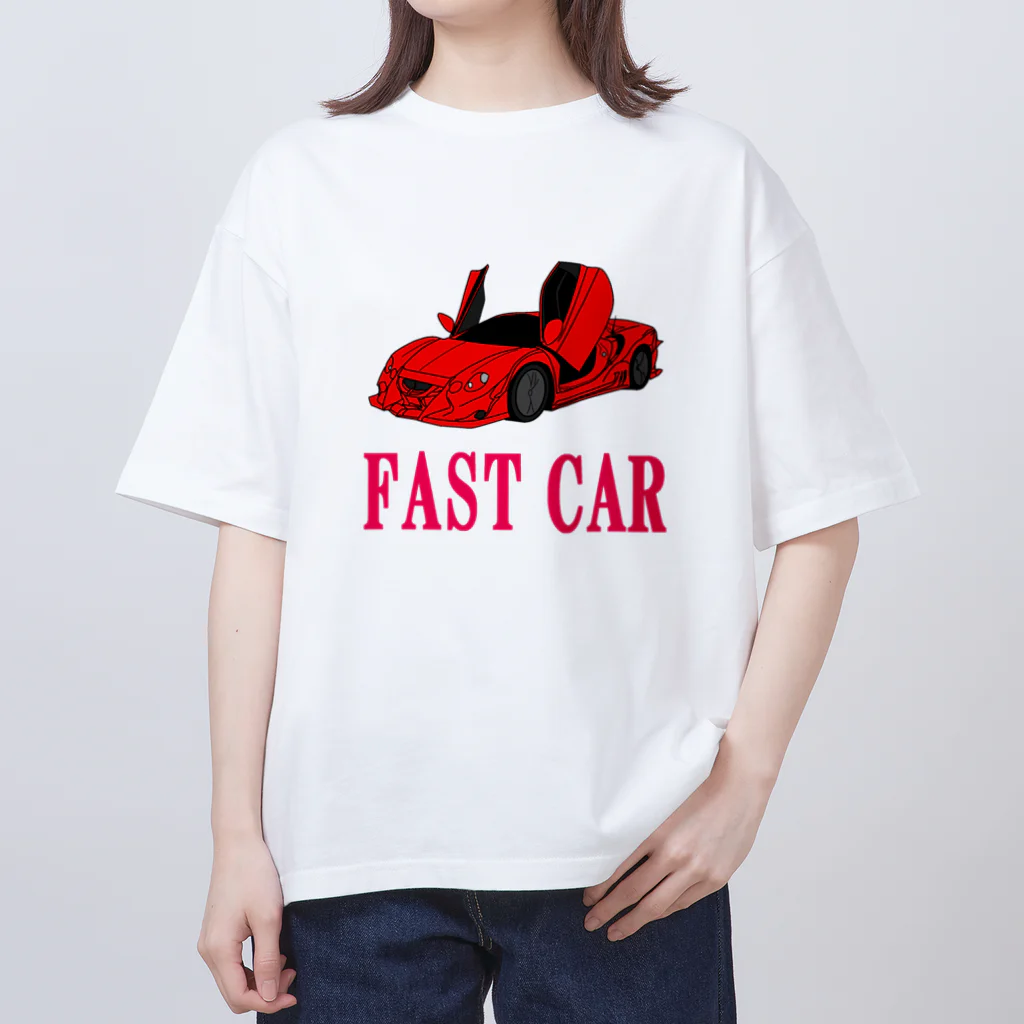 にゃんこ王子のにゃんこ王子 ファストカー（赤） Oversized T-Shirt