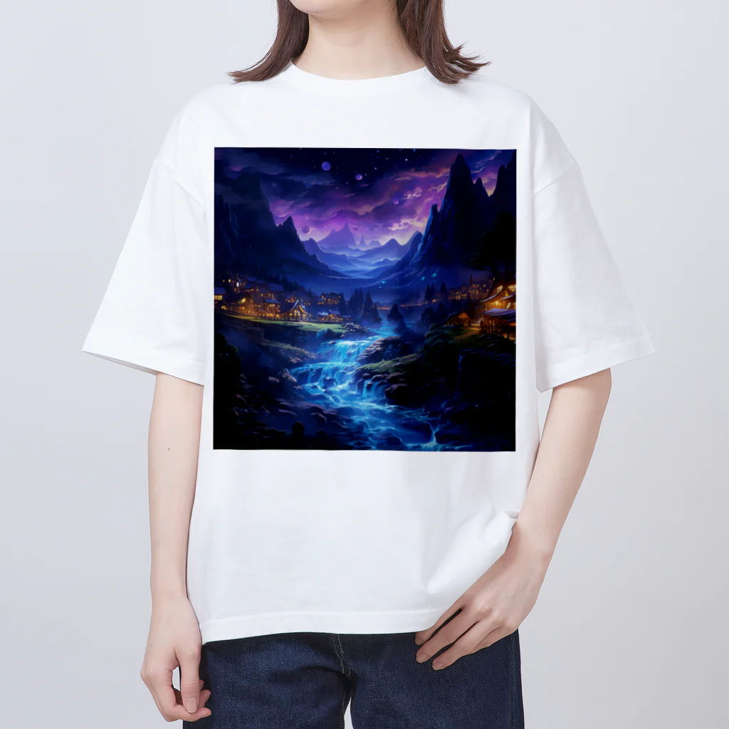 AQUAMETAVERSEの夜空　なでしこ1478 Oversized T-Shirt