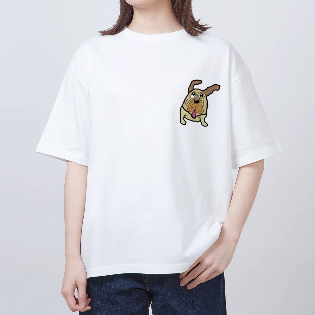 パペットピットの風なびく犬 Oversized T-Shirt