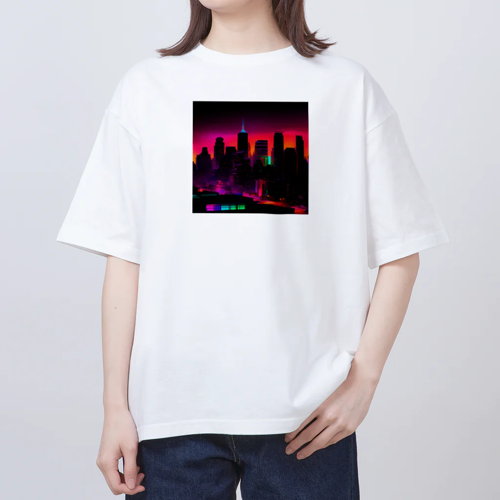 パワドラのネオンカラーで輝く都市2 Oversized T-Shirt