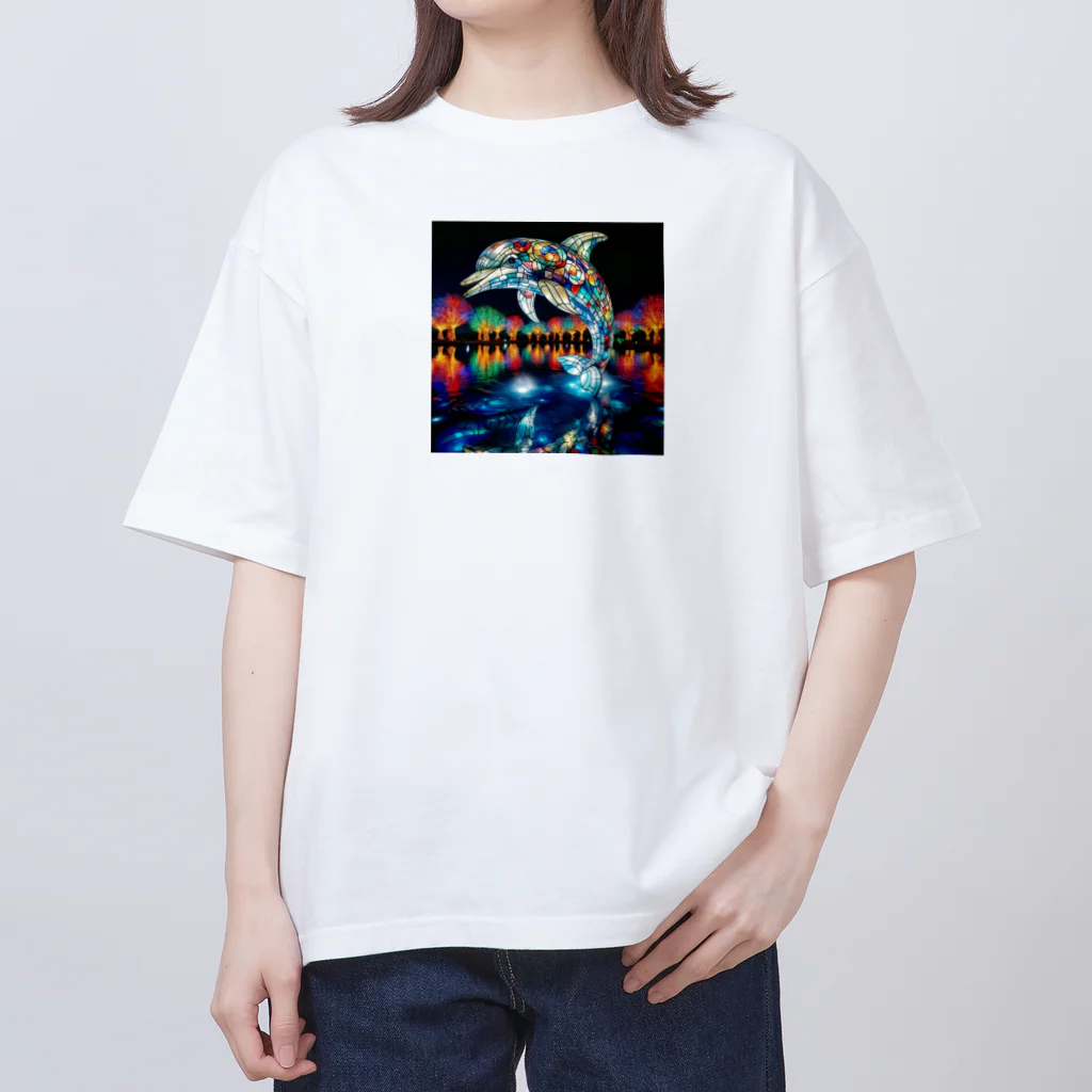 終わらない夢🌈のキラキラ✨イルカ🐬✨ オーバーサイズTシャツ