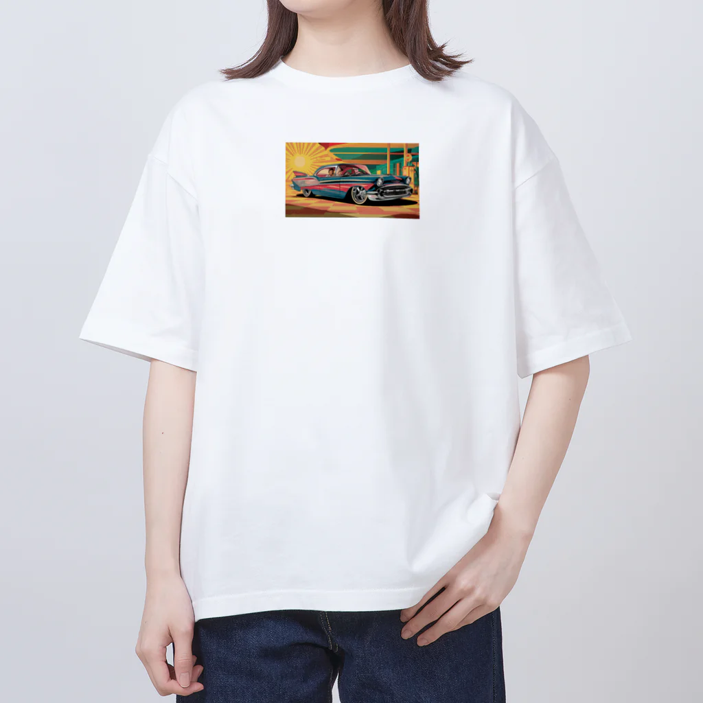 mochika21のレトロな車 オーバーサイズTシャツ