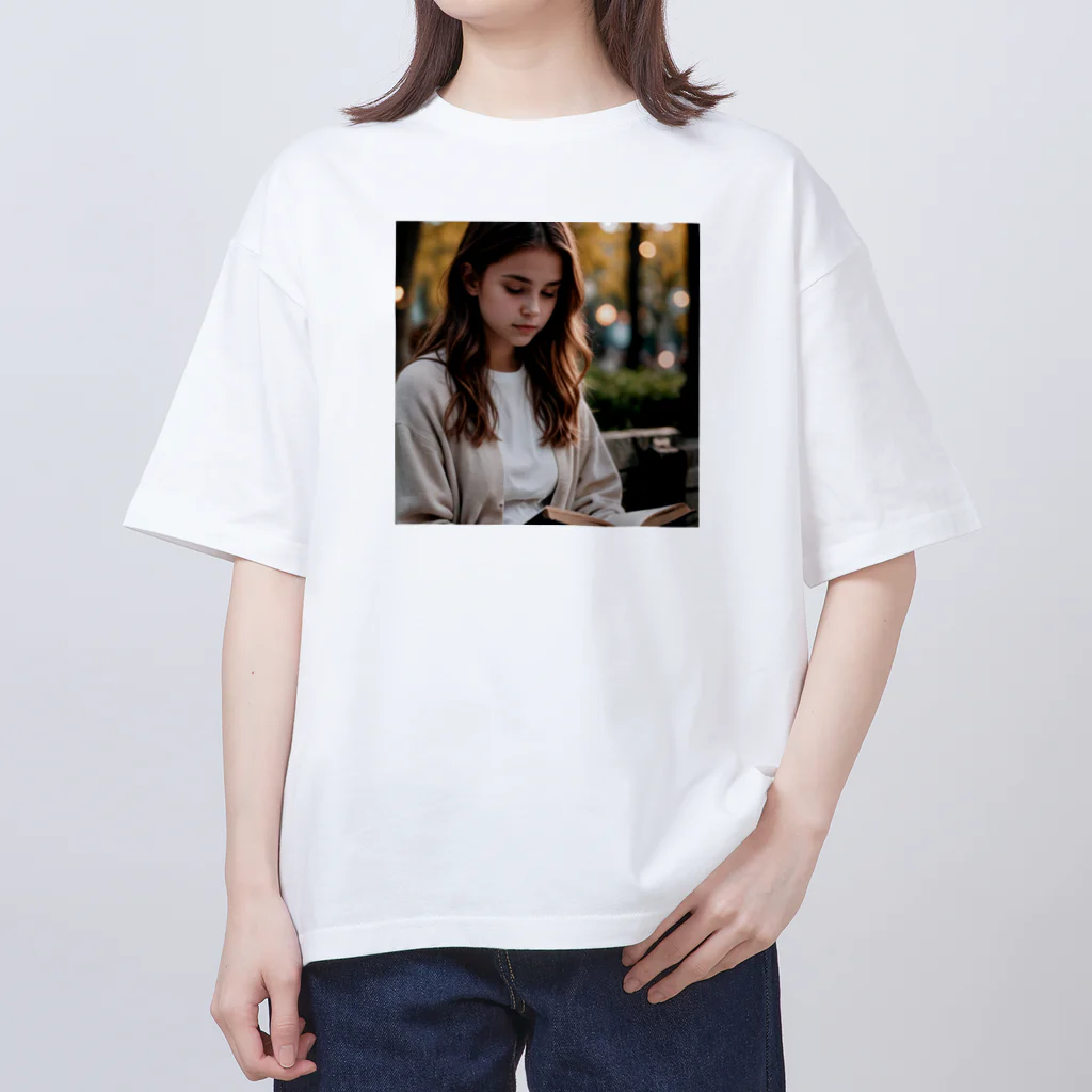 uho_uhoの読書している少女 オーバーサイズTシャツ