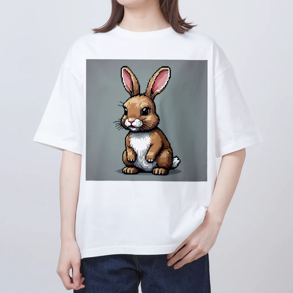 miyasaku102のドット絵ウサギ Oversized T-Shirt