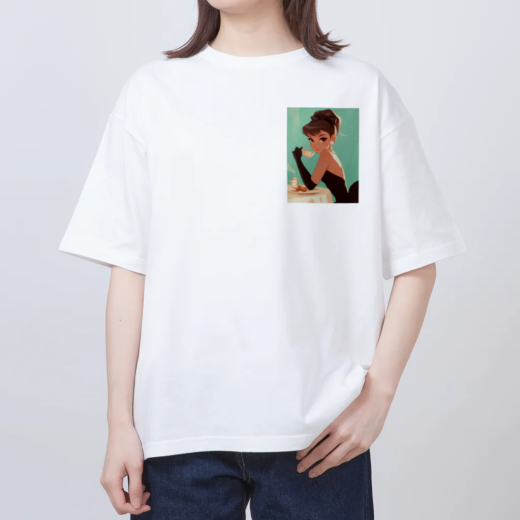 AQUAMETAVERSEのティファニーでお茶を　Hime  2530 Oversized T-Shirt