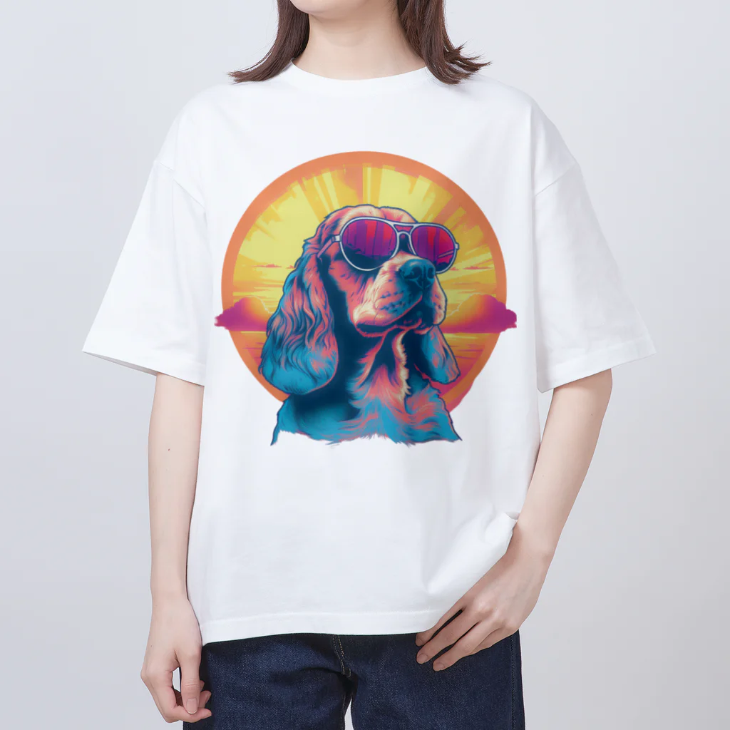 dogsdream8246のcocker sunset Oversized T-Shirt