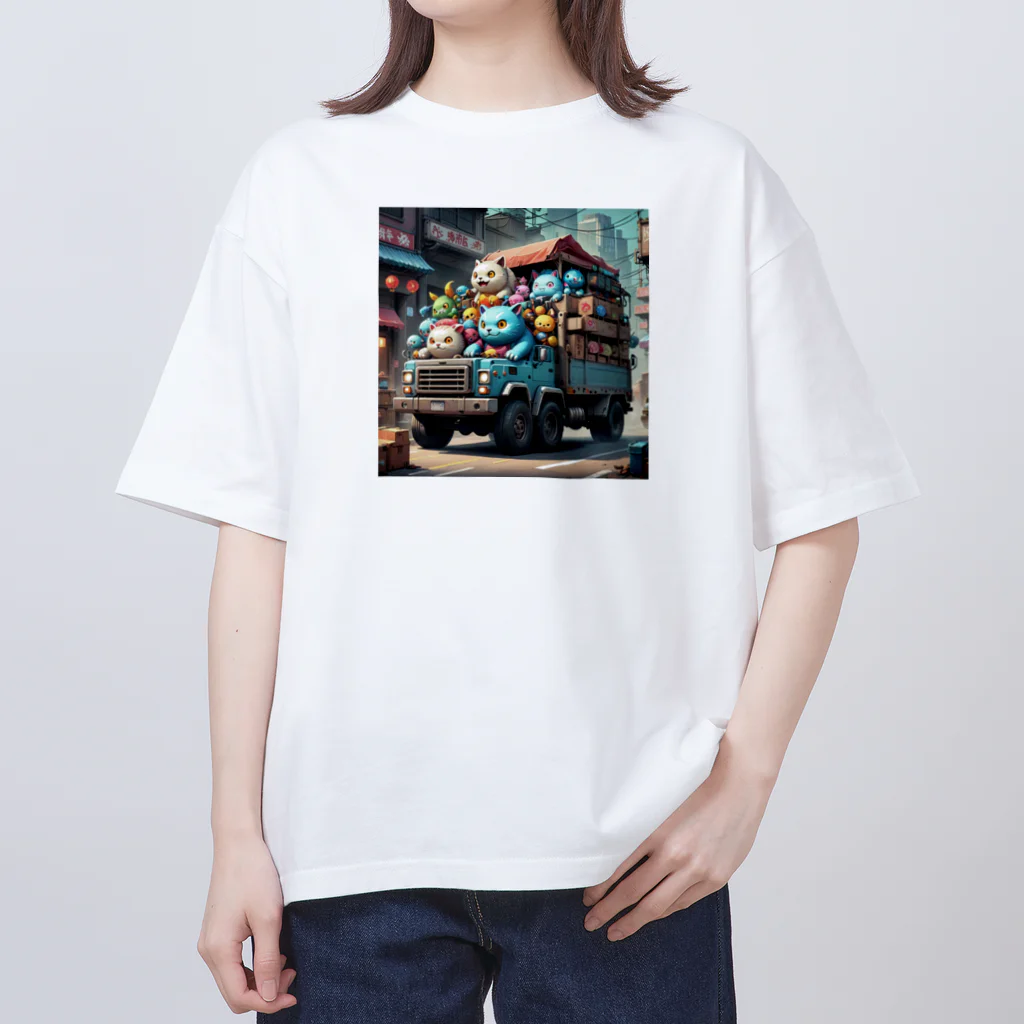 AI妖怪大図鑑のトラック妖怪　ヤロードモー（服） Oversized T-Shirt