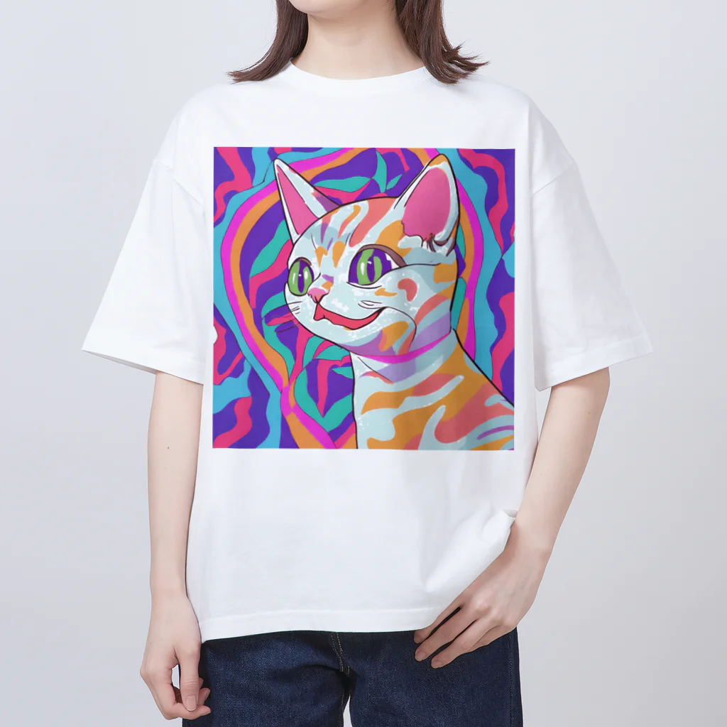 Amrita StoreのPsy Cat オーバーサイズTシャツ