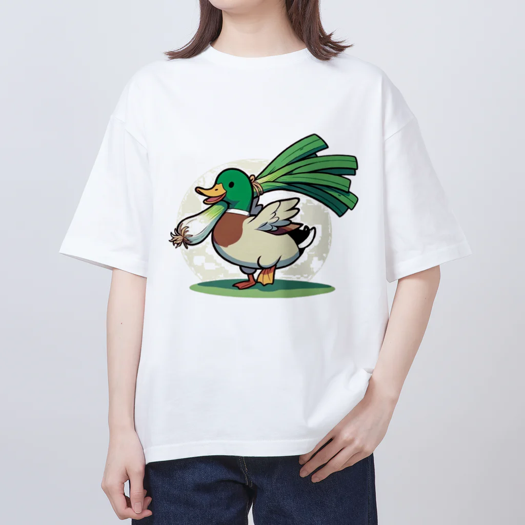 デジタルイラスト屋　AIさんのかもねぎさん オーバーサイズTシャツ