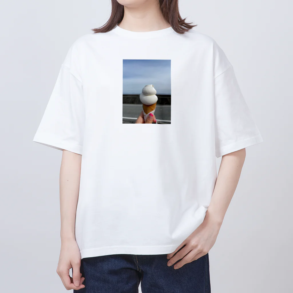 tksのもうすぐ夏だよアイスくん オーバーサイズTシャツ