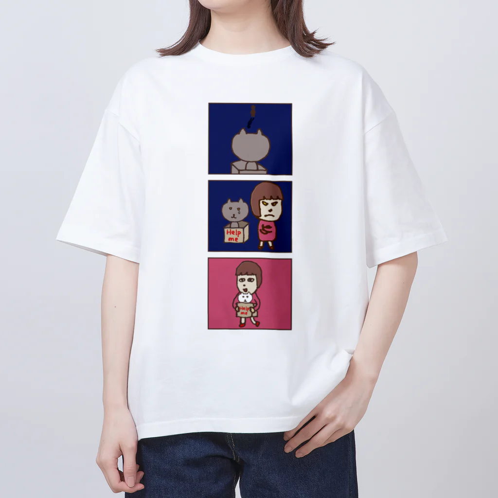 oniyanma64の猫と私と オーバーサイズTシャツ