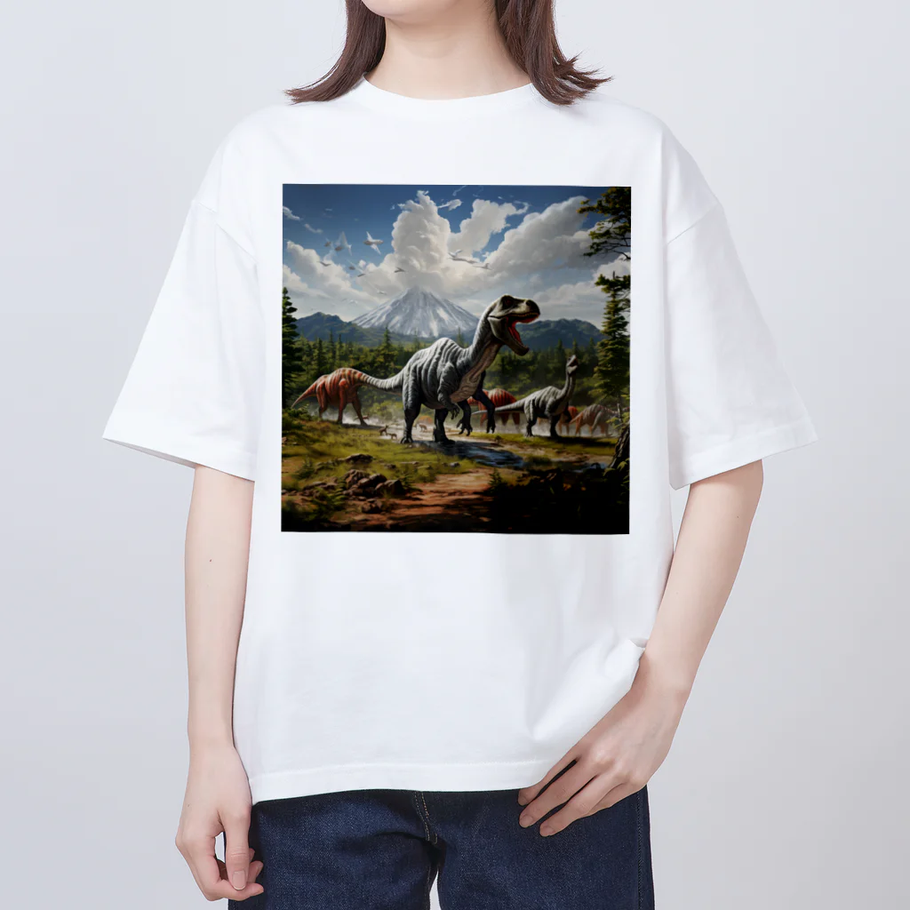 AQUAMETAVERSEの恐竜の生活　なでしこ1478 Oversized T-Shirt