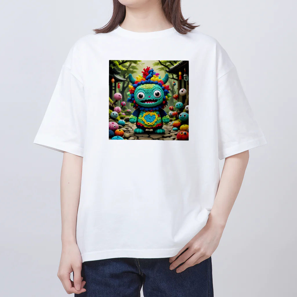 AI妖怪大図鑑の毛糸妖怪　アムヤン Oversized T-Shirt