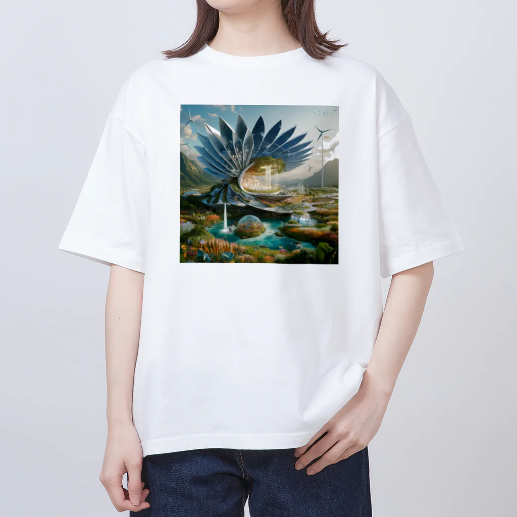 Korosukenariの異世界の風景が現実と未来を繋ぐ オーバーサイズTシャツ
